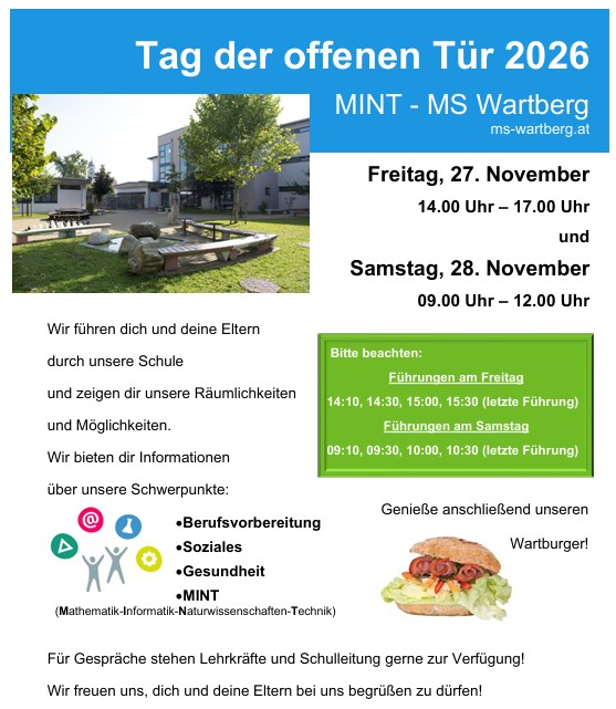 Tag der offenen Tür (27. & 28. Nov.)