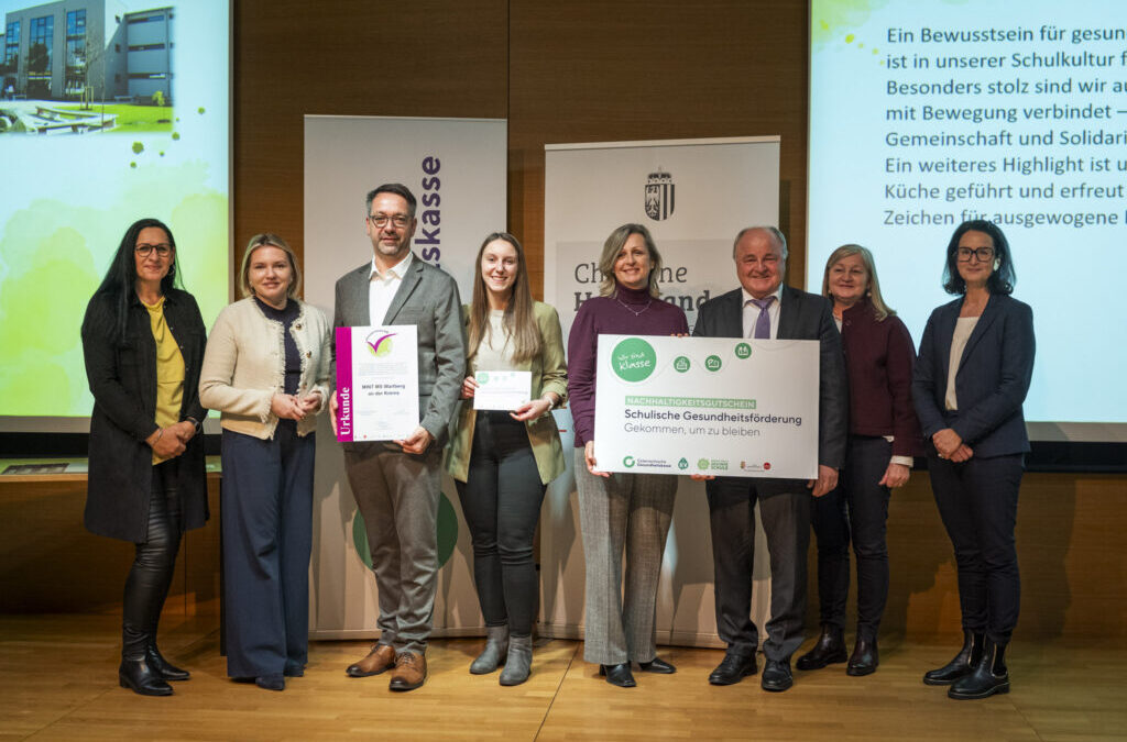 MINT-Mittelschule erneuert Gütesiegel Gesunde Schule